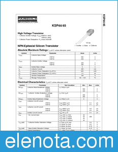Fairchild KSP44 datasheet