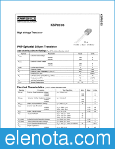 Fairchild KSP92 datasheet