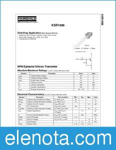 Fairchild KSR1006 datasheet