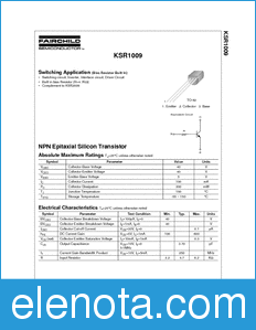Fairchild KSR1009 datasheet