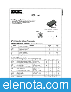 Fairchild KSR1106 datasheet
