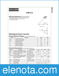 Fairchild KSR1214 datasheet