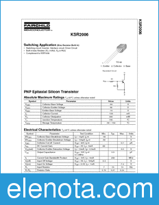 Fairchild KSR2006 datasheet