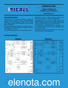 Micrel KSZ8041NL/RNL datasheet