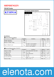 Shindengen KT10N14 datasheet