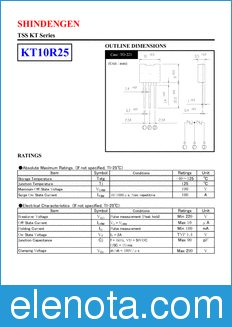Shindengen KT10R25 datasheet