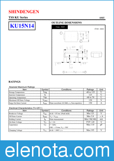 Shindengen KU15N14 datasheet