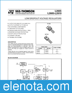 STMicroelectronics L2605V datasheet