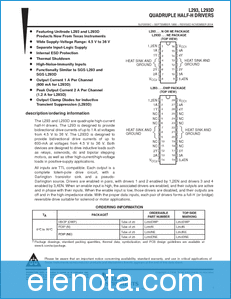 Texas Instruments L293DNE datasheet