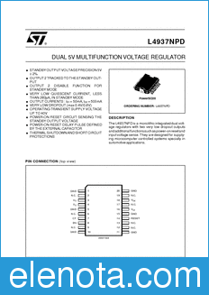 STMicroelectronics L4937NPD datasheet