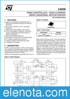 STMicroelectronics L6258 datasheet