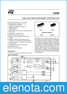 STMicroelectronics L6598D datasheet