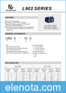 RAYEX ELECTRONICS L902 datasheet
