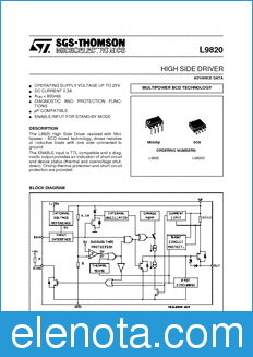 STMicroelectronics L9820 datasheet