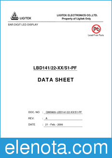 Ligitek LBD141-22-XX-S1-PF datasheet