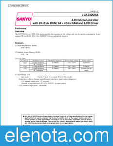 Sanyo LC573202A datasheet