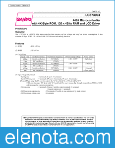 Sanyo LC573904 datasheet