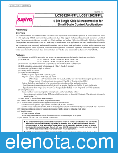 Sanyo LC651202L datasheet