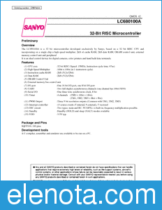 Sanyo LC680100A datasheet