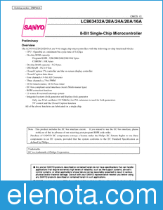 Sanyo LC863416A datasheet