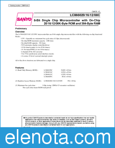 Sanyo LC866008C datasheet