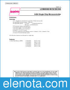 Sanyo LC866532A datasheet