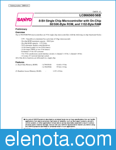 Sanyo LC866556B datasheet