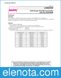 Sanyo LC86E6449 datasheet