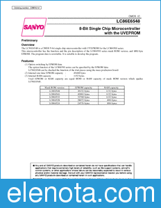 Sanyo LC86E6548 datasheet
