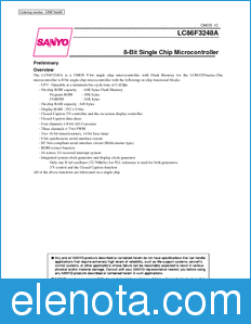 Sanyo LC86F3248A datasheet