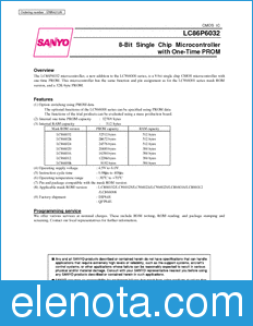 Sanyo LC86P6032 datasheet