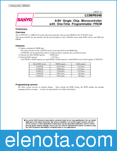 Sanyo LC86P6548 datasheet