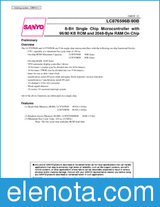 Sanyo LC876580B datasheet