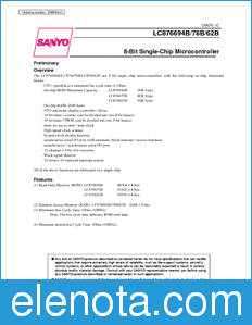 Sanyo LC876662B datasheet
