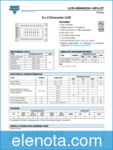 Vishay LCD-008N002A1-NFG-ET datasheet