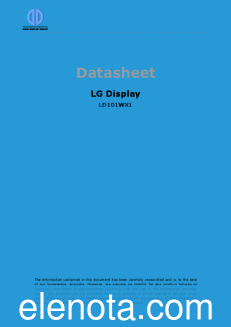 LG Display LD101WX1 datasheet