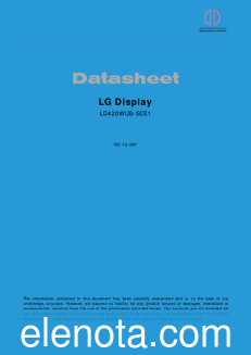 LG Display LD420WUB-SCE1 datasheet