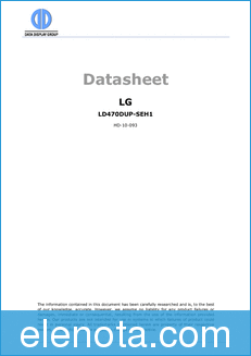 LG Display LD470DUP-SEH1 datasheet