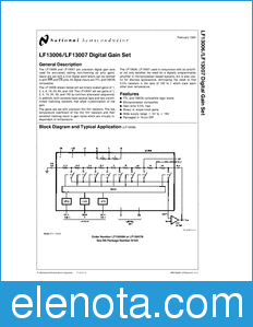 National Semiconductor LF13006 datasheet