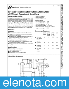 National Semiconductor LF155 datasheet