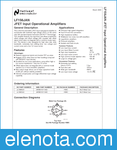 National Semiconductor LF156JAN datasheet