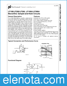 National Semiconductor LF198/LF298/LF398 datasheet
