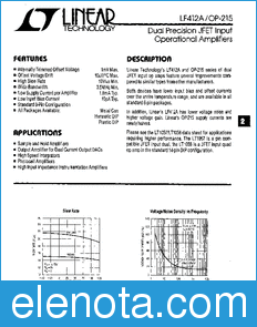Linear Technology LF412A datasheet