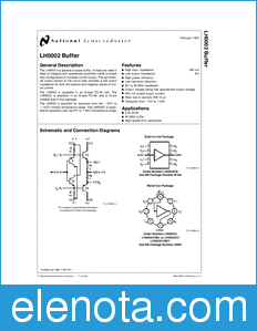National Semiconductor LH0002 datasheet