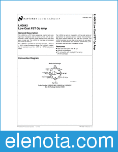 National Semiconductor LH0042 datasheet