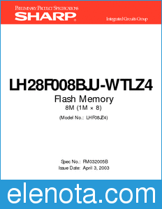 Sharp LH28F008BJU-WTLZ4 datasheet