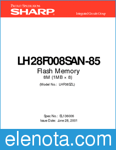 Sharp LH28F008SAN-85 datasheet