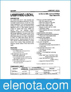 Sharp LH28F016SC-L datasheet