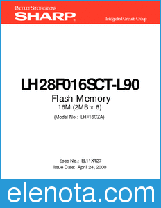 Sharp LH28F016SCT-L90 datasheet