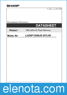Sharp LH28F160BJE-BTL90 datasheet